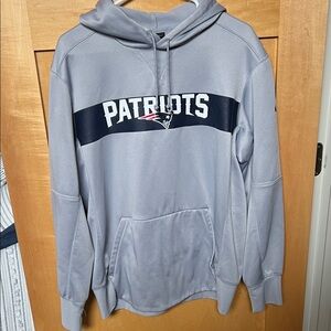 NFL Patriots Gray and Navy Hoodie